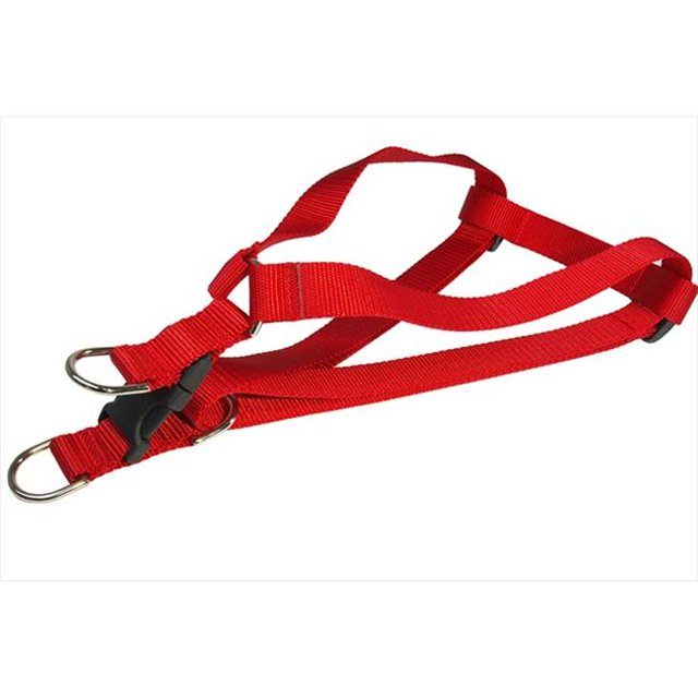 Nylon Webbing Dog Harness, Red - Large