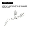 thumbnail image 4 of Unique Bargains 10Sets 7mm Leather Cord End Caps with Lobster Clasps & Extender Chain for DIY, Silver Tone, 4 of 7