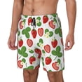 thumbnail image 2 of Uemuo Strawberry Pattern Mens Swim Trunks Quick Dry Board Shorts with Mesh Lining, Stretch Beach Shorts Quick Dry No-Chafing Board Shorts-Medium, 2 of 9