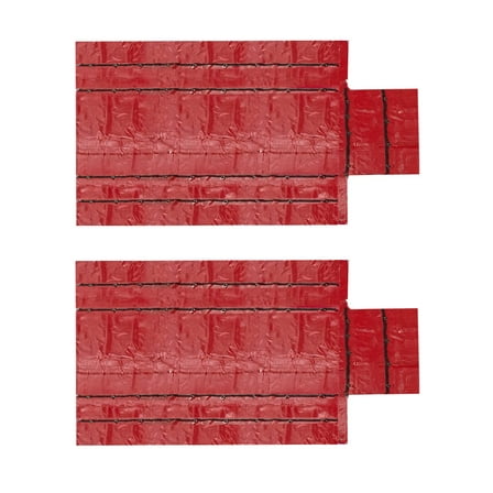 2 Pack 16' x 27' Flatbed Truck 15 Oz Superlight Steel Tarp with 4 FT Drop - Red Heavy Duty Vinyl Waterproof Tarp for Trailers to Protect Cargo from Wind, Rain, Snow, and Sun