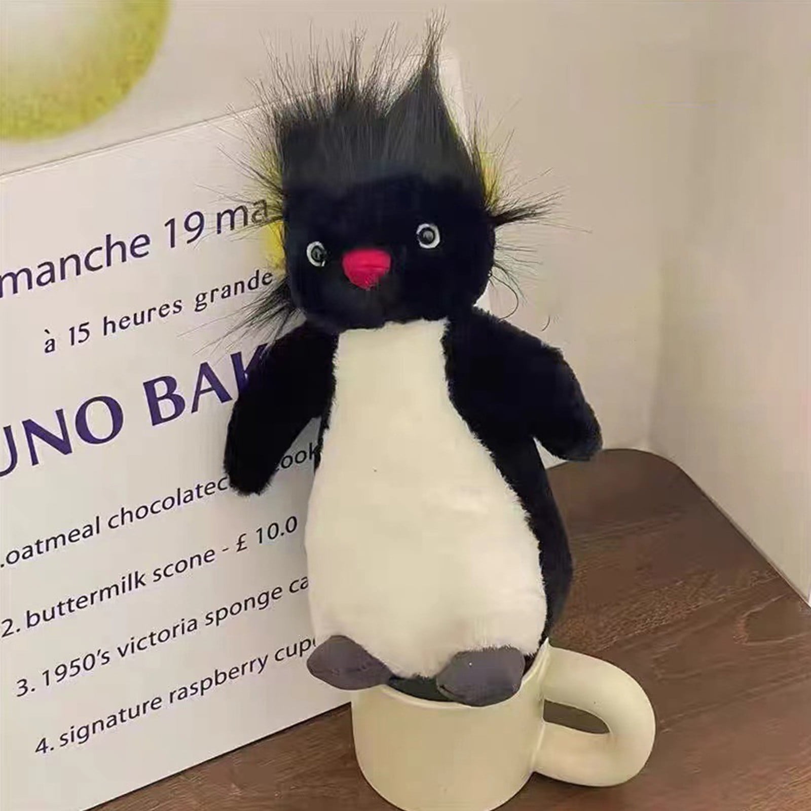 Jellycattty Ronnie Rockhopper Penguin|8.6in|Soft Stuffed Cuddly