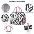 thumbnail image 4 of Insulated Lunch Bag for Women, Floral Print Oxford Fabric Lunch Box, Leakproof Thermal Cooler Tote for Work, School & Picnic, Leopard Animal Print, 4 of 5