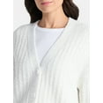 thumbnail image 4 of Time and Tru Women's Sequin Cardigan Sweater, Midweight, Sizes XS-XXXL, 4 of 5