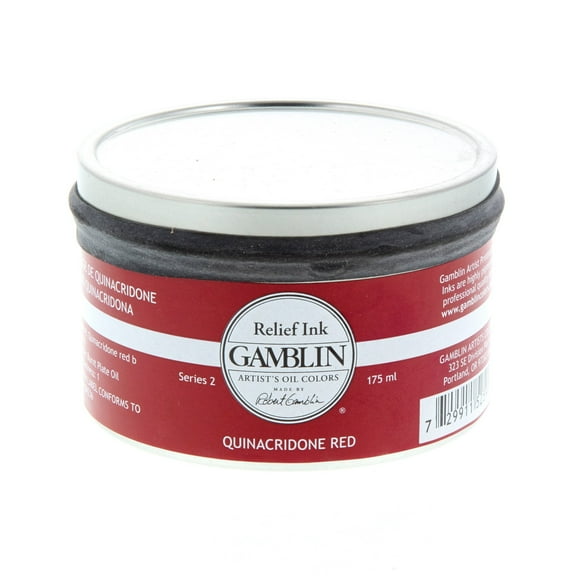 Gamblin Artist's Colors Relief Ink - Quinacridone Red, 175 ml