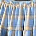 thumbnail image 6 of Women’s Fall Winter Maxi Skirts Elastic High Waisted Plaid A-Line Long Skirt Tiered Ruffle Flannel Skirts Blue One Size, 6 of 8