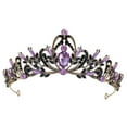 thumbnail image 5 of Wedding Crowns for Bride Happy Birthday Decorations Rhinestone Headband Purple, 5 of 8