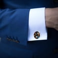 thumbnail image 4 of Note Elegant Stainless Steel Cufflinks Set for Men, for Formal Attire, Ideal for Business Meetings and Weddings, 4 of 6