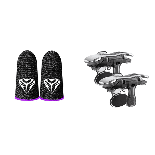 1 Par Fundas para Los Dedos PUBG Cunas Transpirables A Prueba Sudor Color Morado
