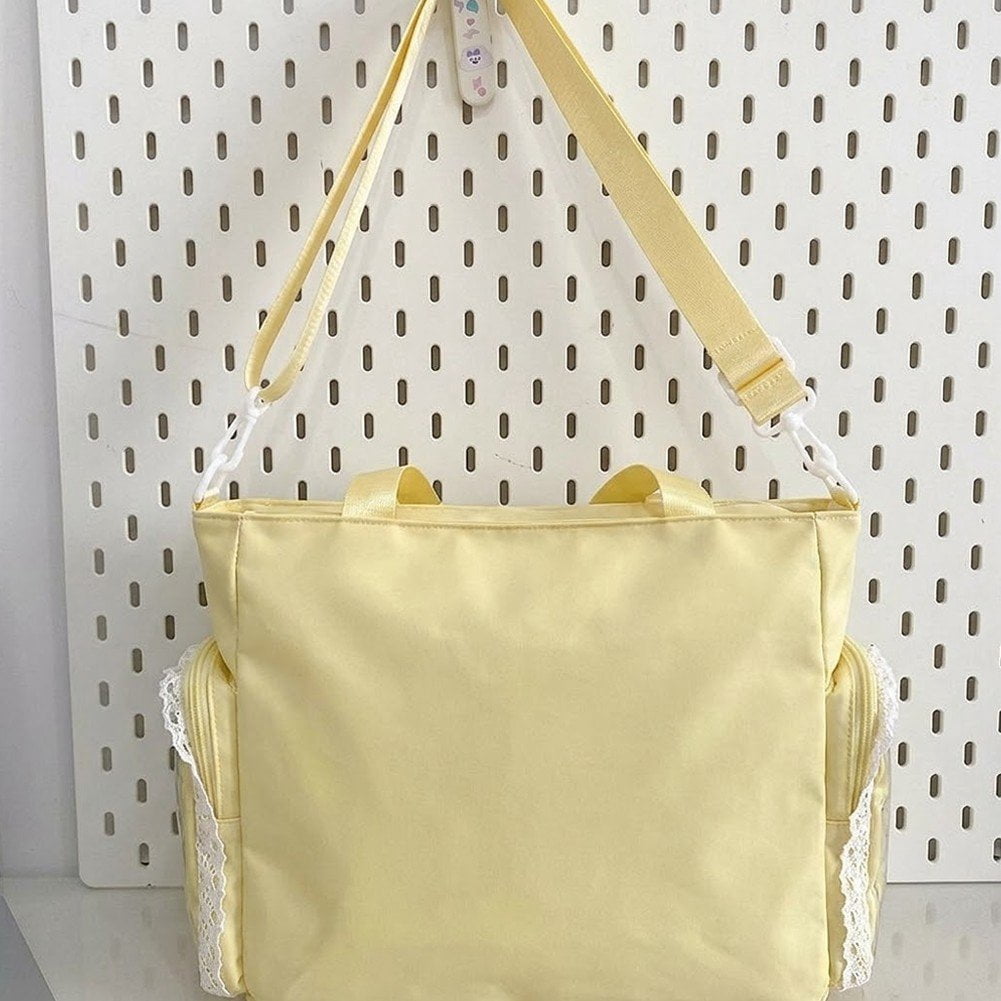 Hzzsbu Lace Bow Ita Bag Transparent Pin Display Crossbody