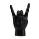 thumbnail image 3 of Estatua de mano de roca con gesto, colección de esculturas de mano, escultura de dedo moderna de resina Negro Derecha, 3 of 9