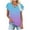 A-Blue, variant on Womens V Neck Criss Cross Shirts Solid Casual Front Hollow Out Gradient T Shirt Loose Petal Short Sleeve Basic Tee Shirts Tops Blouses B-Multicolor