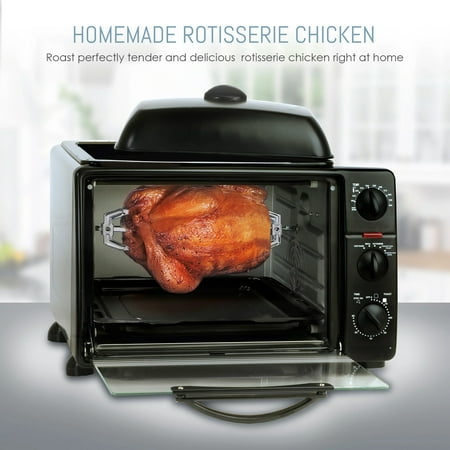 

Elite Cuisine ERO-2008S Pro 23 Liter Toaster Oven with Rotisserie & Grill/Griddle