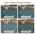 thumbnail image 7 of ODIKA 4'x6' Washable Area Rug Border Entry Themed Teal Beachy Bathroom Nautical Turtle Ocean Playful for Dorm Room, Small Living Stain Resistant Low Profile, Easy Care, 7 of 7