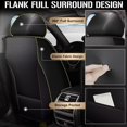 thumbnail image 4 of LAONNVIR Leather Auto Car Seat Covers Front Row Seat Protector Fit for Ford Edge 2007-2024 2 Seats Front Set Universal Fit (Black), 4 of 5