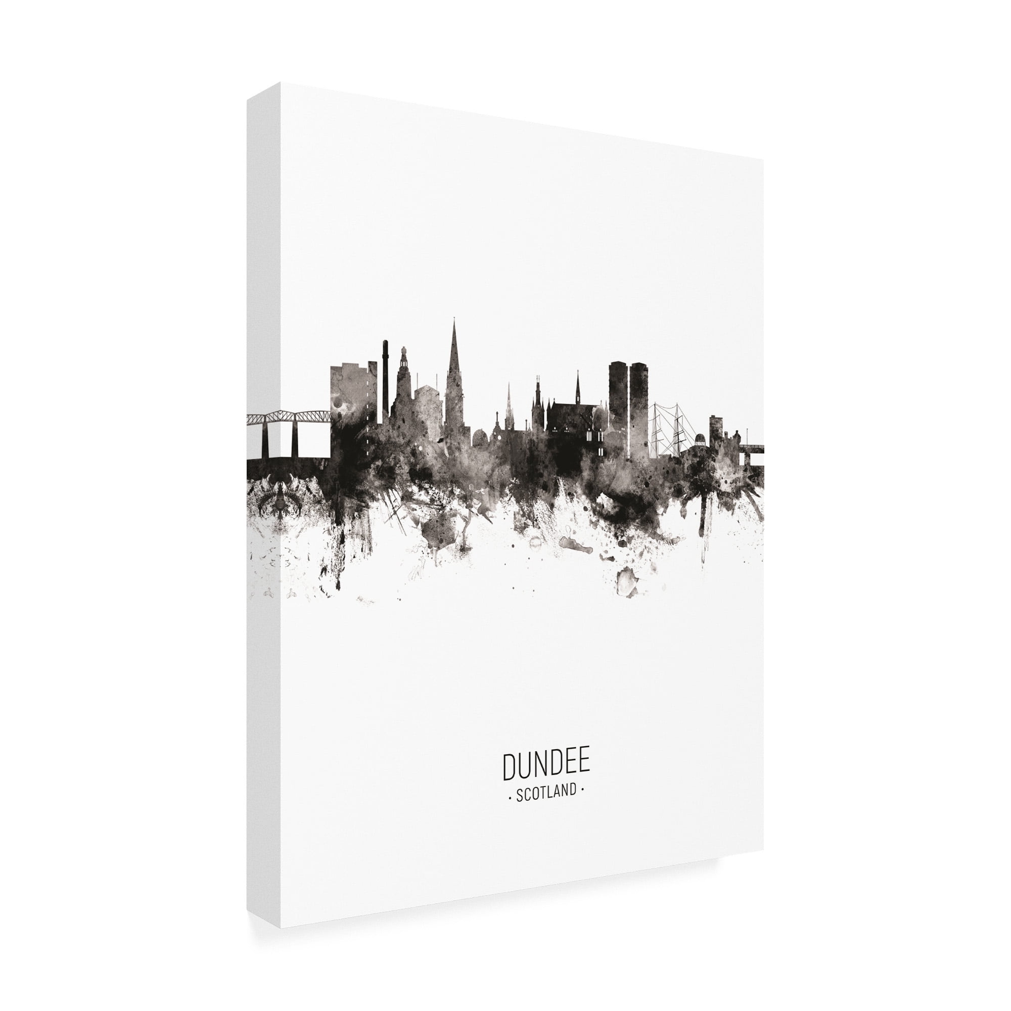 Trademark Fine Art 'Dundee Scotland Skyline Portrait II' Canvas Art by Michael Tompsett