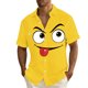 thumbnail image 1 of Hombres Divertido de Manga Corta Botón-Abajo Impresa Camisa de Playa - Camisa de Manga Corta con Cuello en V, 1 of 5