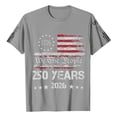 thumbnail image 4 of America 250 Shirts for Men Independence Day Usa Flag Print Short Sleeve Crew Neck Tops Big and Tall Classic Fit Summer Casual T-Shirt, Light Gray, #01 Light Gray, 4 of 5
