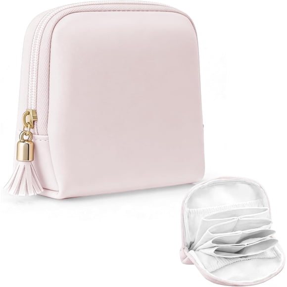 Small Travel Jewelry Case, Mini Travel Jewelry Organizer, Jewelry Pouch for Bracelet Rings Earrings, Waterproof Velvet Jewelry Bag, Travel Valentine Gifts for Women,Pink