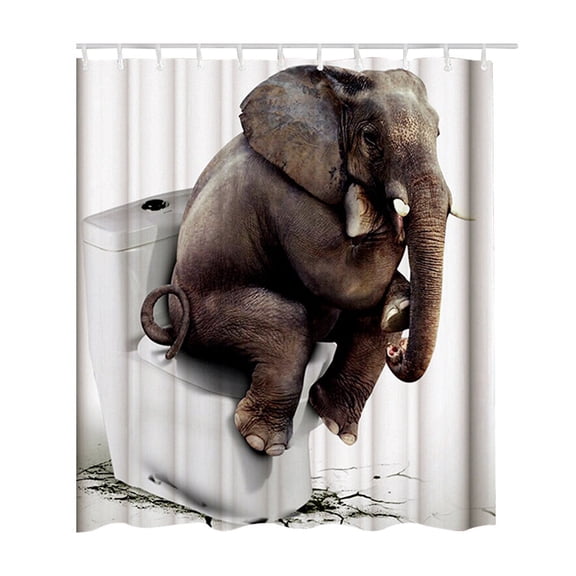 Printing Shower Curtain Waterproof Bathroom Drape Polyester Bathing Curtain Type 4 180x200cm