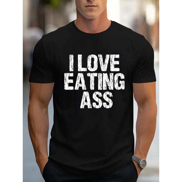 Camiseta controvertida sobre los hábitos alimentarios, "J'AIME MANGER DU CUL" en impresión blanca, haut en coton doux pour hommes, provocateur et accrocheur., Camiseta deportiva de ocio