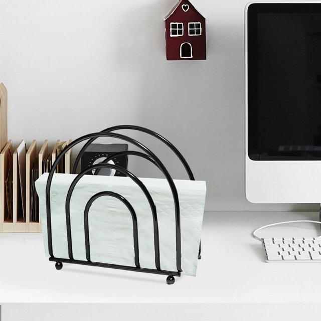 EIGTHTAIL Napkin Holder for Dining Table Decor Durable Tissue Dispenser Stand for Home Restaurant Freestanding Metal Paper Holder for Kitchen Countertop Gold