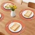 thumbnail image 2 of Round Placemats Set of 6 Plastic Placemats for Dining Table Decor Indoor Outdoor Washable Kitchen Table Mat Wipe Clean Brown 15x15inch, 2 of 6