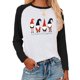 thumbnail image 1 of Pntutb Blusa de manga larga con cuello redondo y costuras navideñas para mujer Pntutb Pntutb-6006, 1 of 5