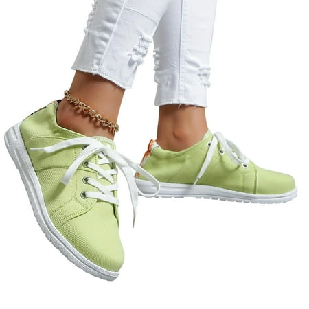 

Xysaqa Slip on Shoes Women Womens Walking Shoes Large Women s Lace Up Round Head Casual Light Candy Canvas Board Shoes/Sports Shoes Nurse Shoes for Women Savings!