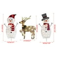 thumbnail image 2 of 5pcs LED Light up Penguin & Deer Christmas Acrylic Garden Stake Set - Luminescent Outdoor Holiday Decor, DIY Assembly Snowman & Deer Yard Decoration, for Lawn, Garden & Porch Use, white, 2 of 5