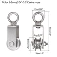 thumbnail image 2 of 2 Paquete de Rueda de Polea de Acero Inoxidable 304, M30 U Tipo Doble Rodamiento Rueda de Polea de Cable Carga 400lbs, 2 of 6