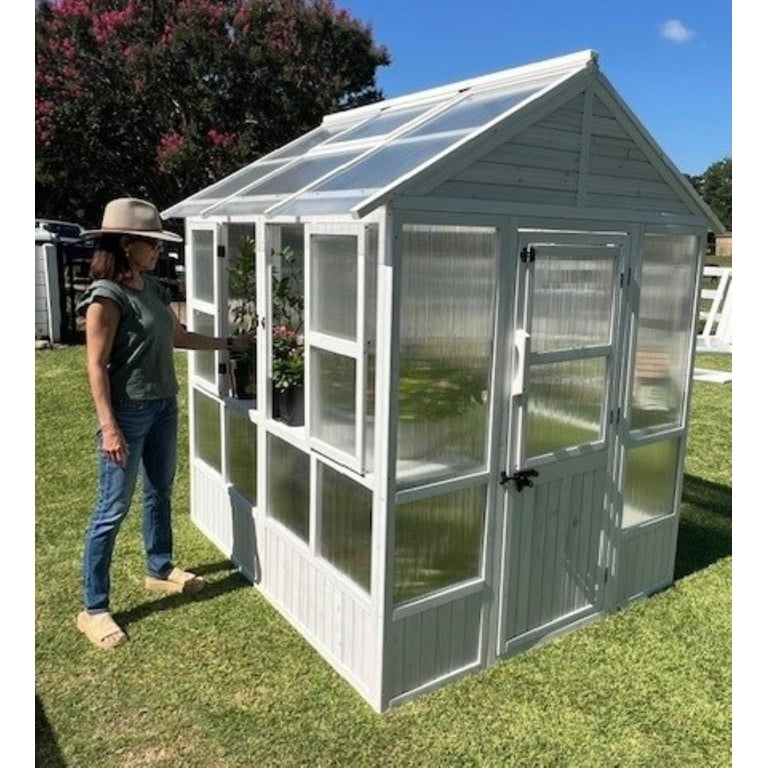 Zylina Superior Greenhouse with Shelves, Wooden Frame and Roof Panels, 84x72x72in - Walmart.com Zylina Superior Greenhouse with Shelves, Wooden Frame and Roof Panels, 84x72x72in - Walmart.com