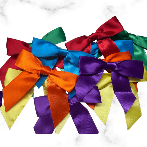 12 ct Rainbow Bows Bows 3.15"