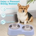 thumbnail image 4 of Cuencos para perros Cuencos dobles de agua y comida Cuencos de acero inoxidable, Cuencos de alimentación para mascotas para perros medianos y gatos, 4 of 8