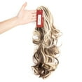 thumbnail image 4 of Youloveit 18" Curly Wavy Claw Ponytail Hair Extension One Piece Fashion Clip in on Ponytail Jaw/Claw Synthetic Straight Long Cute Curly Hairpieces, 4 of 5