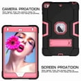 thumbnail image 2 of Dteck iPad Mini 5, Mini 4 Case, Shockproof [Full-Body] Hybrid 3-Layer Drop Protection Rugged Kickstand [HD Screen Protector] Cover For iPad Mini 5th 2019 / Mini 4th Gen 2015 7.9", Black+Rose, 2 of 7