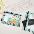 thumbnail image 2 of FORMRS 2 Pack Pencil Pouch for 3 Ring Binder with Clear Window Zipper Pen Case Stationery Organizer, Swimming Otters Pattern, 2 of 6