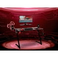thumbnail image 2 of Seville Classics airLIFT Computer Writing Study Desk, Black and Red, 47" Carbon Fiber Z Frame, 2 of 13