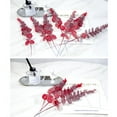 thumbnail image 3 of 20 piezas de ramas de eucalipto plateadas artificiales, hojas de eucalipto en aerosol para plantas de vacaciones, fiestas, bodas, jardín, hogar, oficina, decoración exterior e interior, 3 of 6