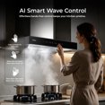 thumbnail image 3 of ROBAM 30" Range Hood 86H1S, 1300 CFM Powerful BLDC Motor Wall Mount & Under Cabinet Kitchen Stove Vent Hood, Touchless Gesture Control, R-Link Smart System, Ducted/Ductless Convertible, 3 of 9
