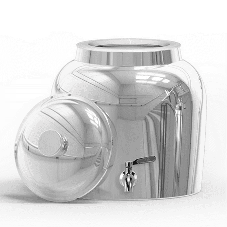 Geo Sports Porcelain Ceramic B.P.A. & Lead Free 3-5 Gallon Jug Capacity Crock Water Dispenser  Stainless Steel Faucet with Included Lid