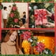 thumbnail image 4 of Decoraciones de Árbol de Navidad Flores de Navidad de Terciopelo Rojo con Flores Artificiales de Cristal de Hielo Verde, Accesorios de Decoración de Árbol de Navidad Bricolaje Árbol de Navidad Artific, 4 of 6