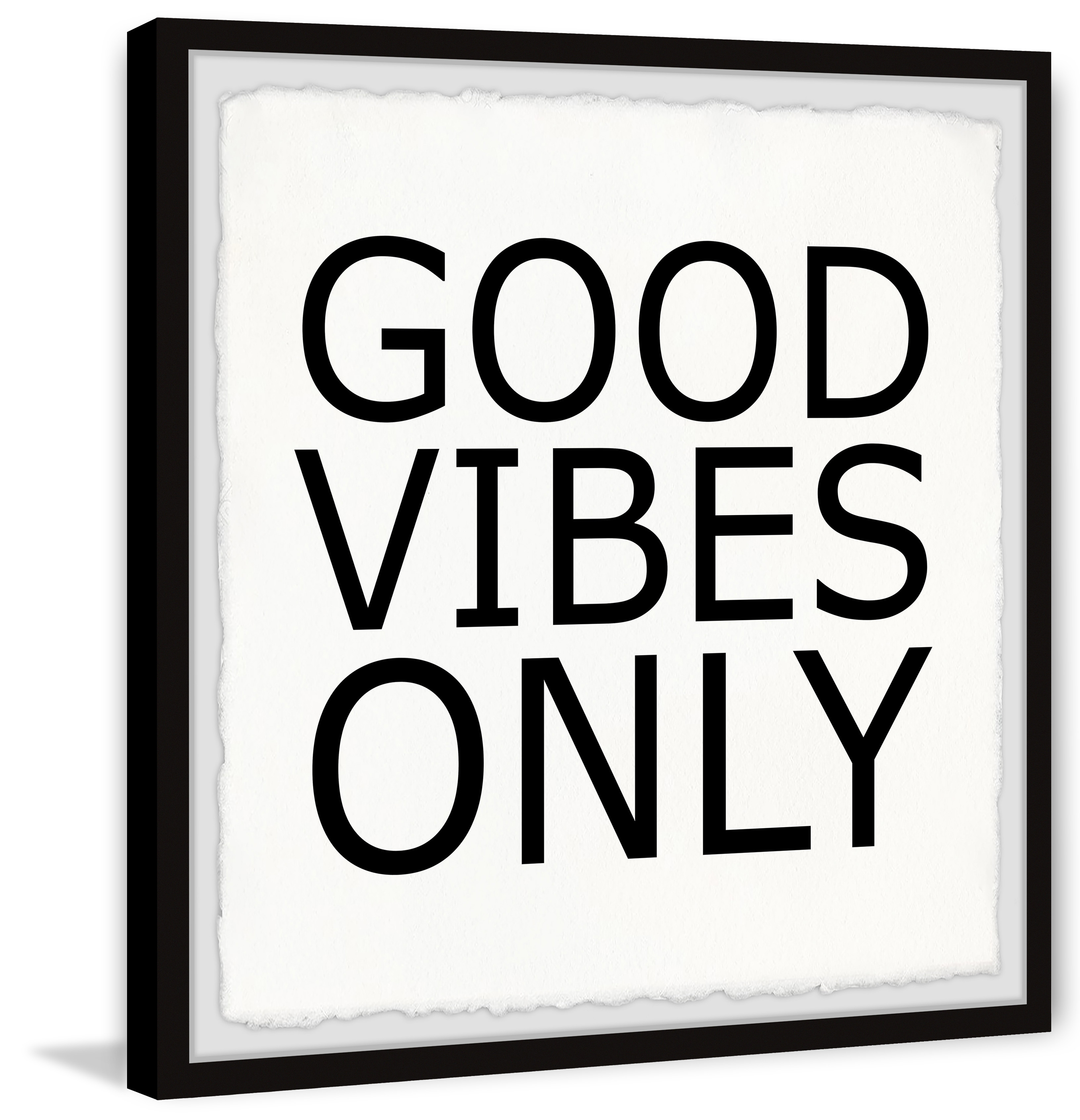 Marmont Hill Good Vibes Only Mantra Framed Wall Art
