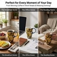 thumbnail image 3 of Topadorn Ceramic Coffee Mug Tall Porcelain Cup with Lid and Color Gift Box.17 oz. Yellow, 3 of 9