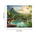 thumbnail image 3 of Sikiie Lake Forest Dinosaur tapestry wall hanging home decor for bedrooms, living rooms, dorms 60x51in, 3 of 6