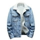 thumbnail image 1 of Chaquetas de Mezclilla Prendas de Vestir Para Hombres Chaqueta de Mezclilla Casual Y Cuello Alto de Terciopelo Abrigo de Chaqueta de Un Solo Pecho Odeerbi  ODB-4, 1 of 5