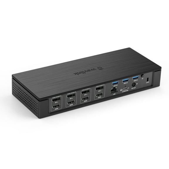 Wavlink Docking Station Quad 4K@60Hz Display, Dual 5K@60Hz, 4xDisplay, 4xHDMI, 2.5G Ethernet, max 100W Power Delivery for MacBook and Windows, USB 3.1-A 10Gbps Charge, USB-C(PD30W), SD/TF Slot(SD 4.0)