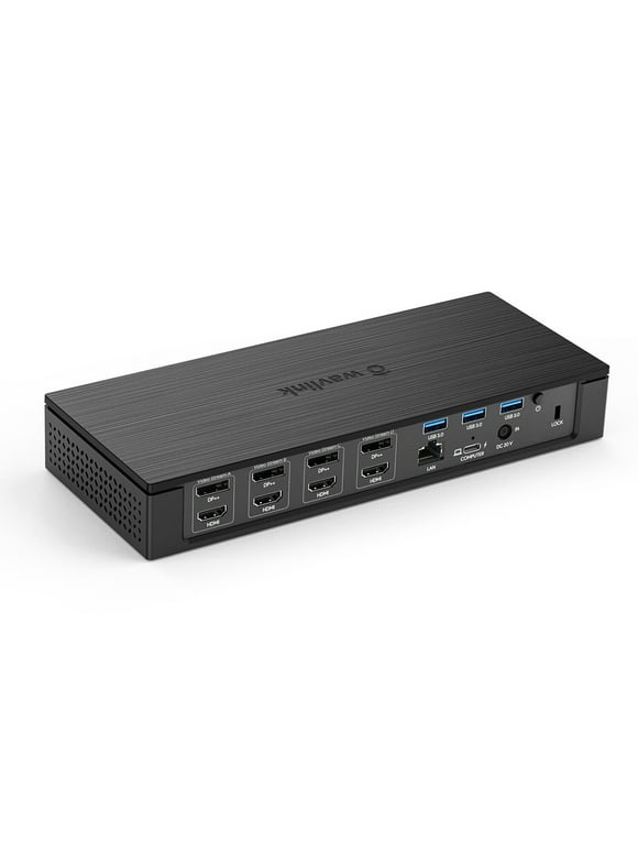 WAVLINK Docking Station USB-C Dual 4K Con 60W - Supporta 5K, 2 HDMI + DisplayPort, Per Windows E Mac - WL-UG69PD2 - 3