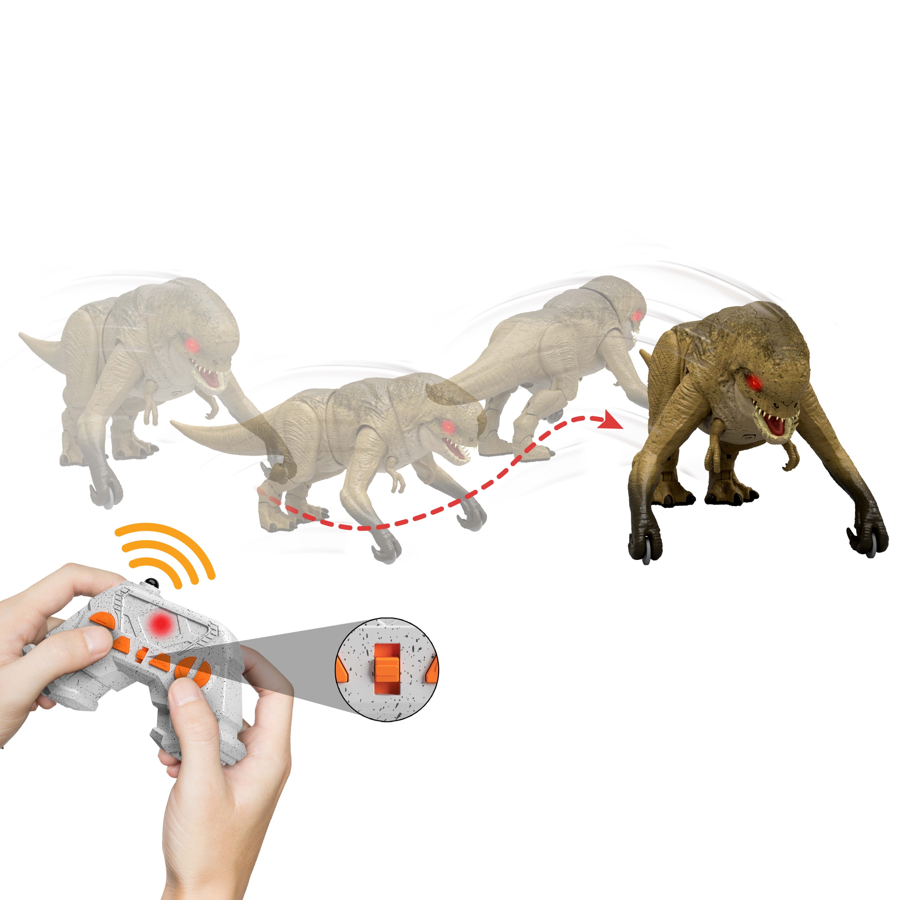 Jurassic World Rebirth Track N Chomp Distortus Rex & Vehicle, Remote Control, Lights & Growl & Chomp - Walmart Exclusive, Thrills and chills! The Track 'N Chomp Distortus Rex and off-road vehicle let you recreate the excitement of Jurassic World Rebirth with Remote Control!