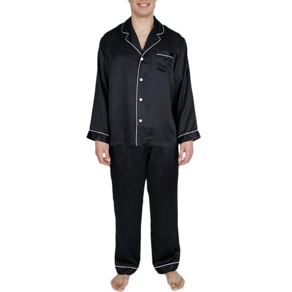 Men's Silk Sleepwear 100% Silk Pajamas Set