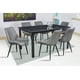 thumbnail image 1 of Comedor Java MOBILKRAFT Gris 6 Sillas Rectangular Tubular y Formica marmoleada, 1 of 4